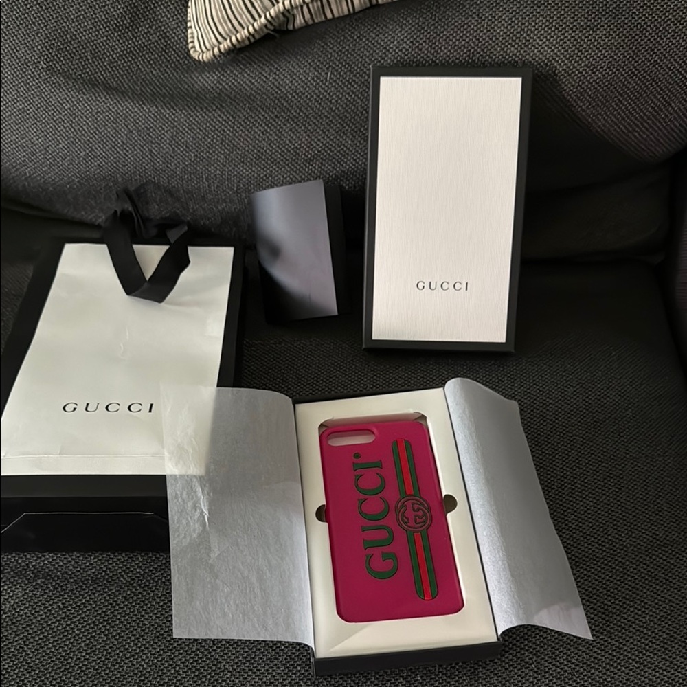 Gucci Pink Luxury iPhone 8 Plus Case